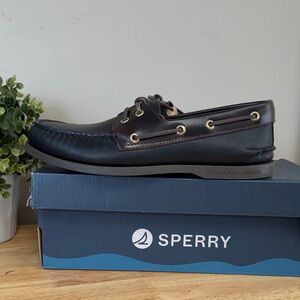 Sperry Men's Black Leather Loafers size 9.5